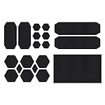 GEAR AID Tenacious Tape Repair Patches - Peel-and-Stick Nylon Gear Patches for Jackets, Tents, Sleeping Bags, Backpacks, and Outdoor Gear - Fix Rips, Tears, and Holes, 19 Various Sizes, Black
