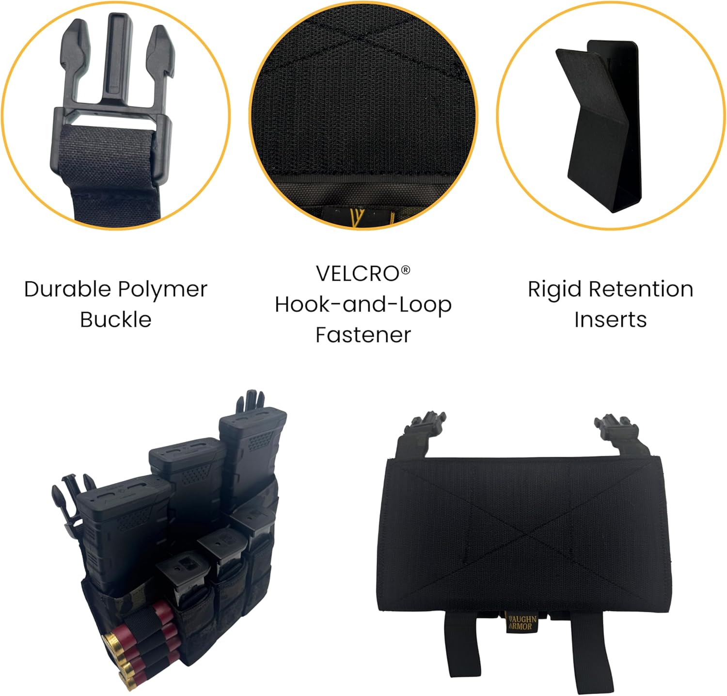 MOLLE Triple Mag Pouch – 5.56 Rifle, Pistol & Shotgun Shells Tactical Magazine Panel