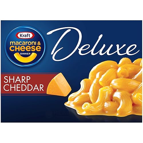 Kraft Cena de lujo de macarrones y queso cheddar Sharp paquete de 12 unidades cajas de 14 onzas