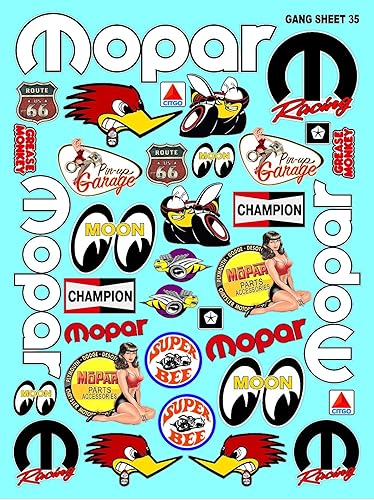 Vinilo blanco RC Racing Patrocinador Hoja de pandillas 35-124-116 escala modelo hoja de calcomanías de control de radio cuerpo Lexan - Decora tus