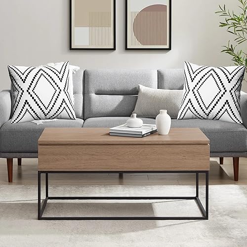 Miniatura 7 de Juego de 2 fundas de almohada de 18 x 18 pulgadas, mezcla de poliéster azteca de color blanco, cuadradas, decorativas, para sofá, cama (18 x 18