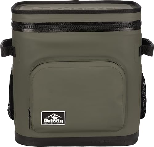 Grizzly Drifter 16 | Soft Sided Insulated Cooler for Beach Boat Camping Fishing Hunting |16-Quart