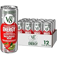 Vista 19 de V8 +Energy Sparkling Strawberry Kiwi Juice Energy Drink, lata de 11.5 onzas líquidas (paquete de 4)