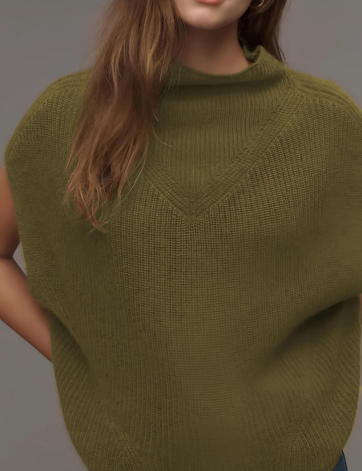 Women’s Ribbed Knit Tank Top Sleeveless Mock Neck Casual Spring Summer Top