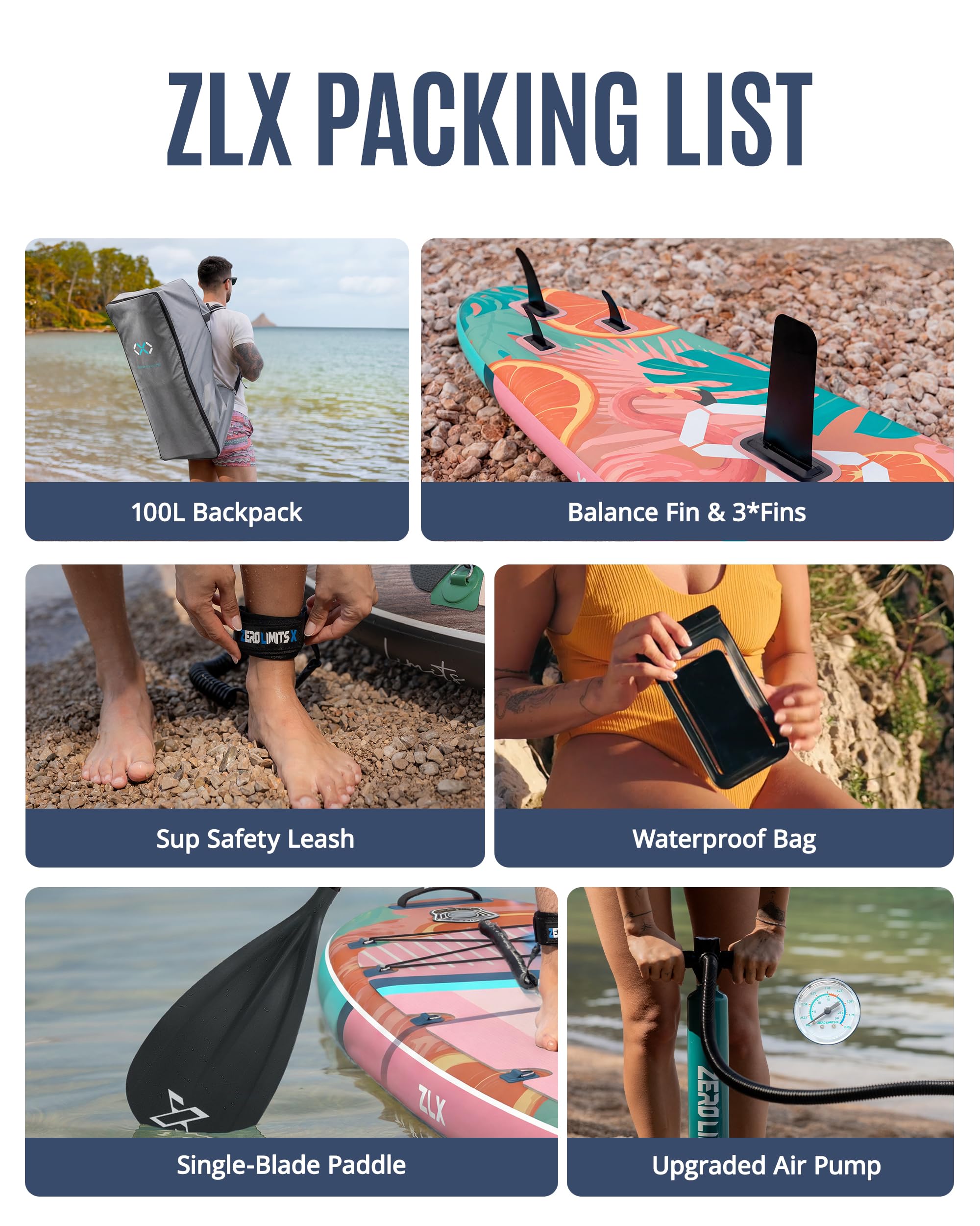 ZLX 350 cm Extra Duża Nadmuchiwana Deska SUP z Siedziskiem, Duża Nośność 249 kg, dla Dorosłych, Przyjazna dla Początkujących, Stabilna