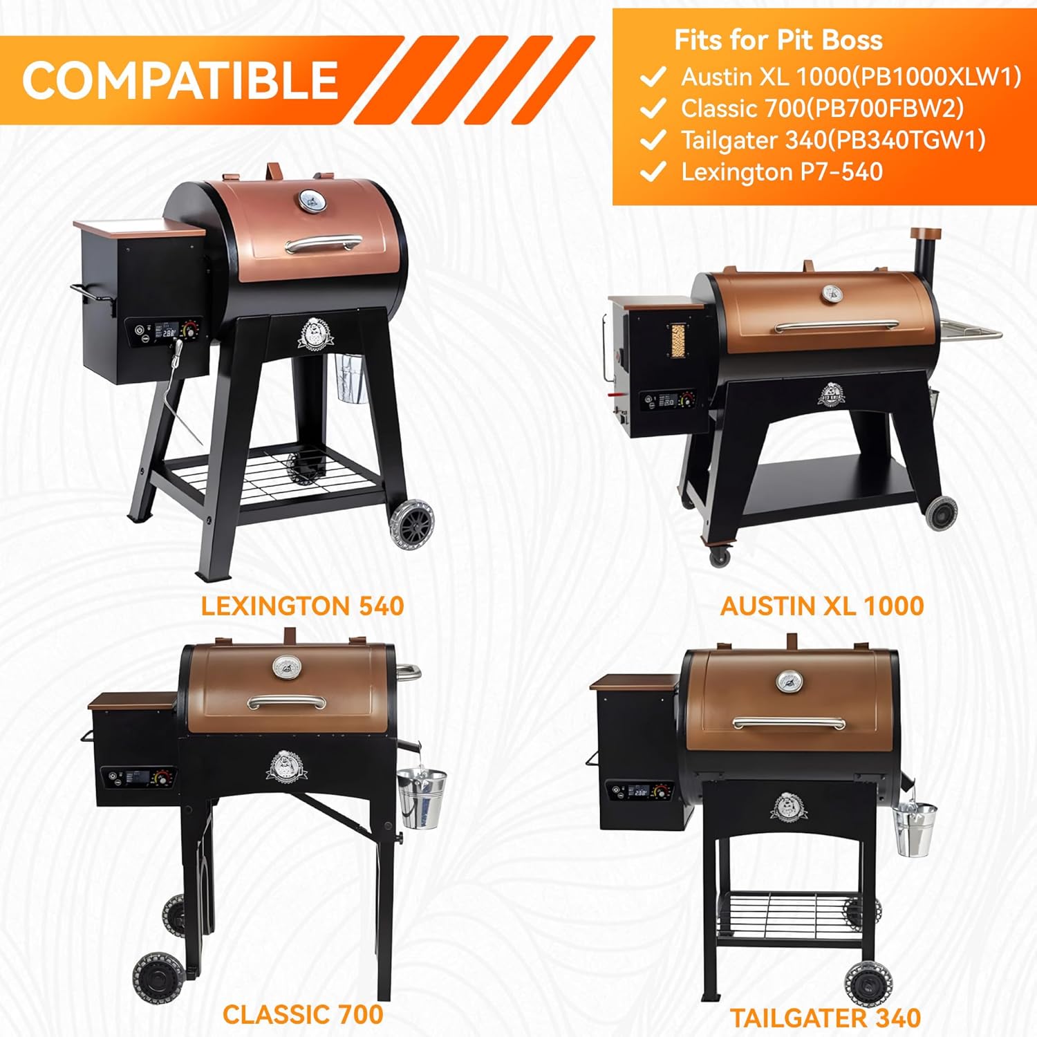 LCD Digital Thermostat Display Smoker Controller Compatible with Pit Boss Wood Pellet Grill/Smoker Pit boss Accessories Thermometer Austin XL Parts Control Board Replacement Meat Probes,Probe Sensor