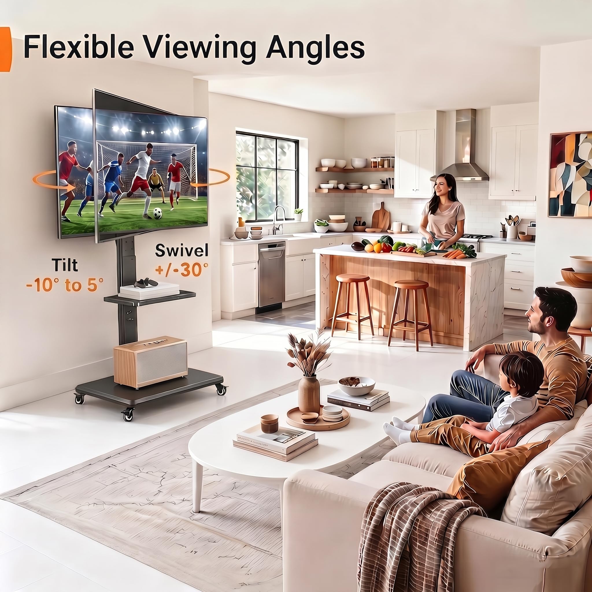 Best Rolling TV Stand Picks for 2026 3 Product photo