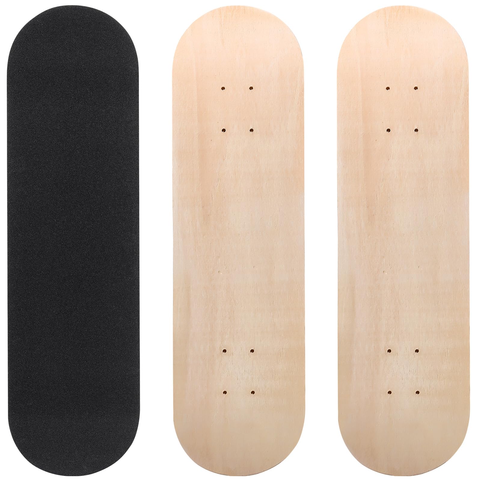 Meooeck Blank Skateboard Decks for Art Painting 28 x 8 Inches Wooden Maple Skateboard Replacement 7 Layer Double