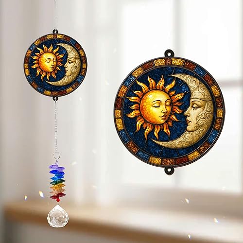 Miniatura 14 de Atrapasoles de adorno de 2 capas – Ojo malvado azul – Regalos de protección de buena suerte – Amuleto protector de cumpleaños para mujeres y hombres