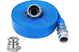 1-1/2" x 100ft PREMIUM PVC Lay Flat Discharge Hose