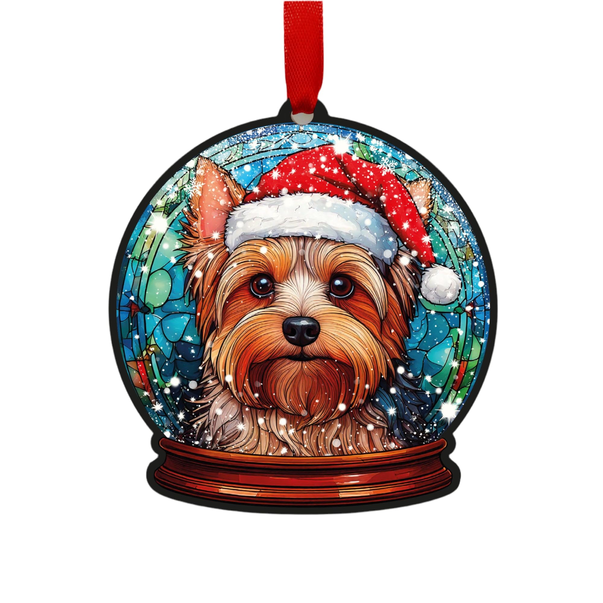 Yorkshire Terrier Snow Globe Decoration