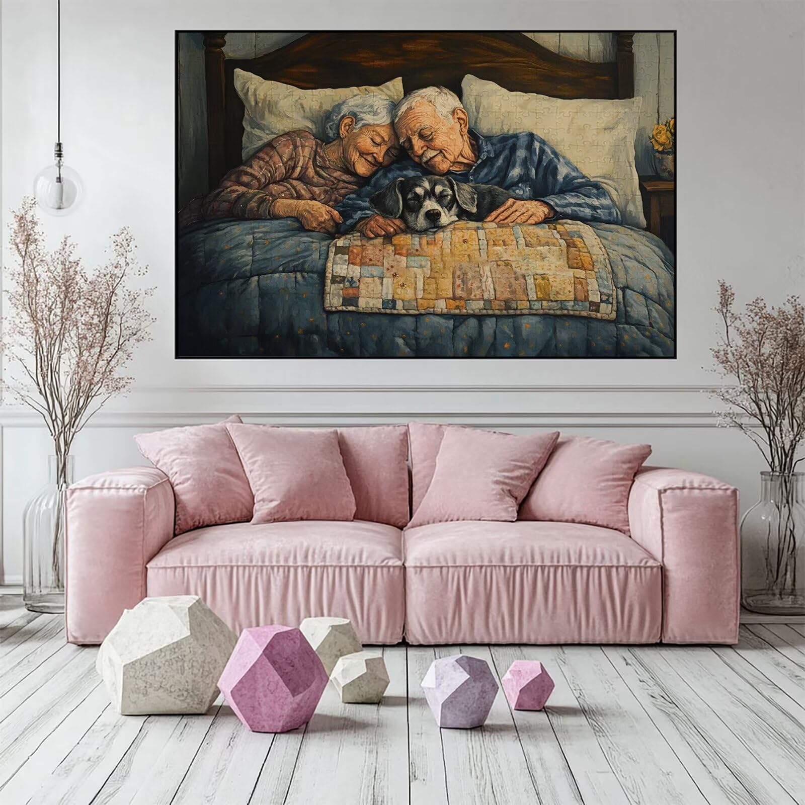 Puzzle 3000 Pezzi Anziano Puzzle Adulti Sfida Impossibili Jigsaws Coppia Classica 3D Pattern Art Jigsaws per Divertimento Adulti e Bambina, Gioco Familiare, Festa Aziendale,Amore e Amico 122x81cm C-25