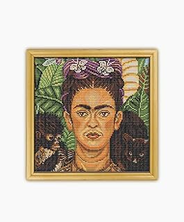 Self-Portrait with Thorn Necklace and Hummingbird by Frida Kahlo CS2220-1 - Counted Cross Stitch Pattern. Only Printed Pattern Inside. No Fabric, Threads, Needles, Hoops.