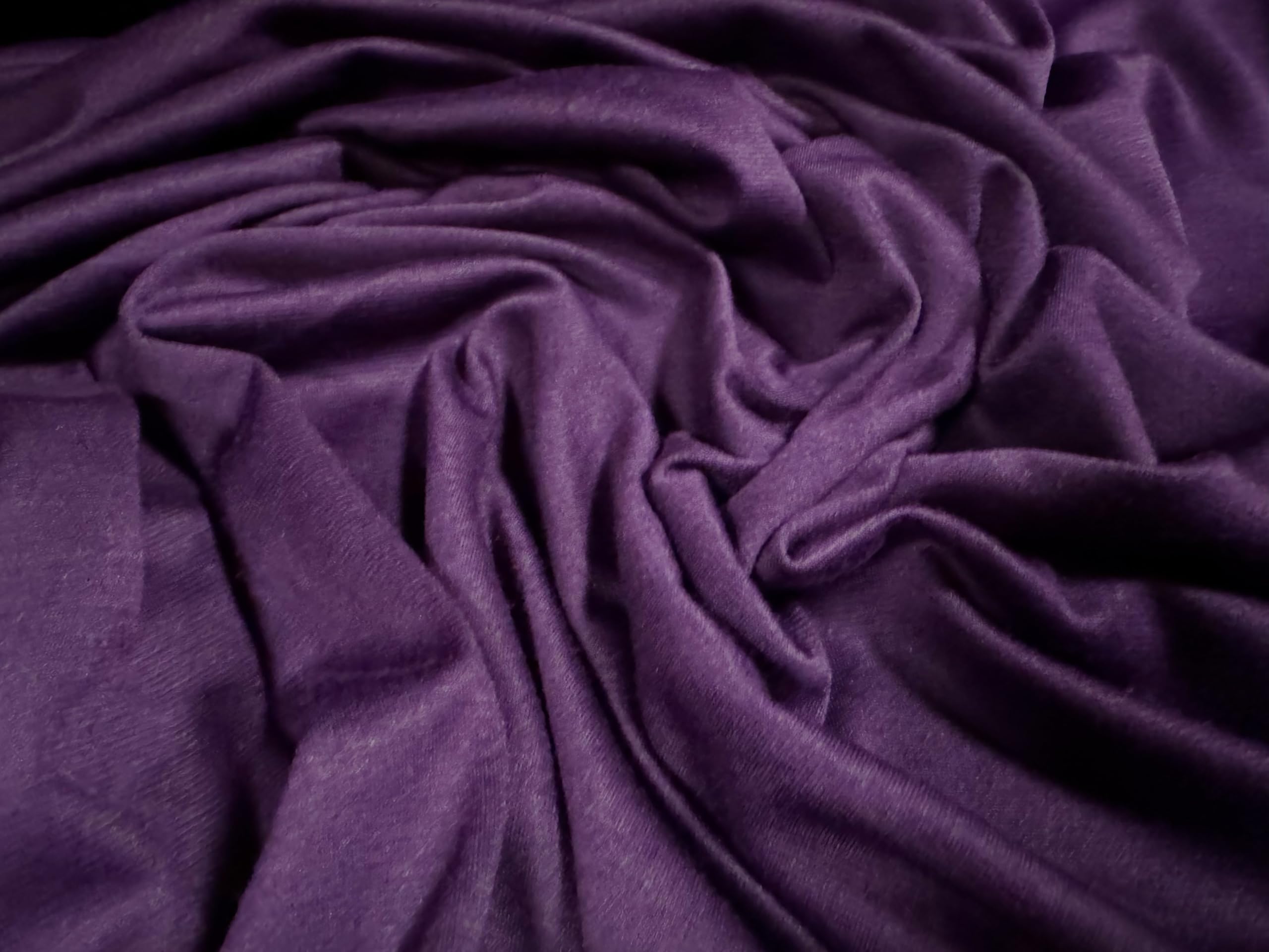 Ponte Roma Stretch Double Jersey Fabric, per metre - Plain - Purple