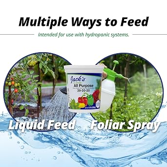 Jack's Classic 20-20-20 All Purpose Water-Soluble Fertilizer with Micronutrients to Provide General Growth on All Plants, 1.5lbs, 3 Pack