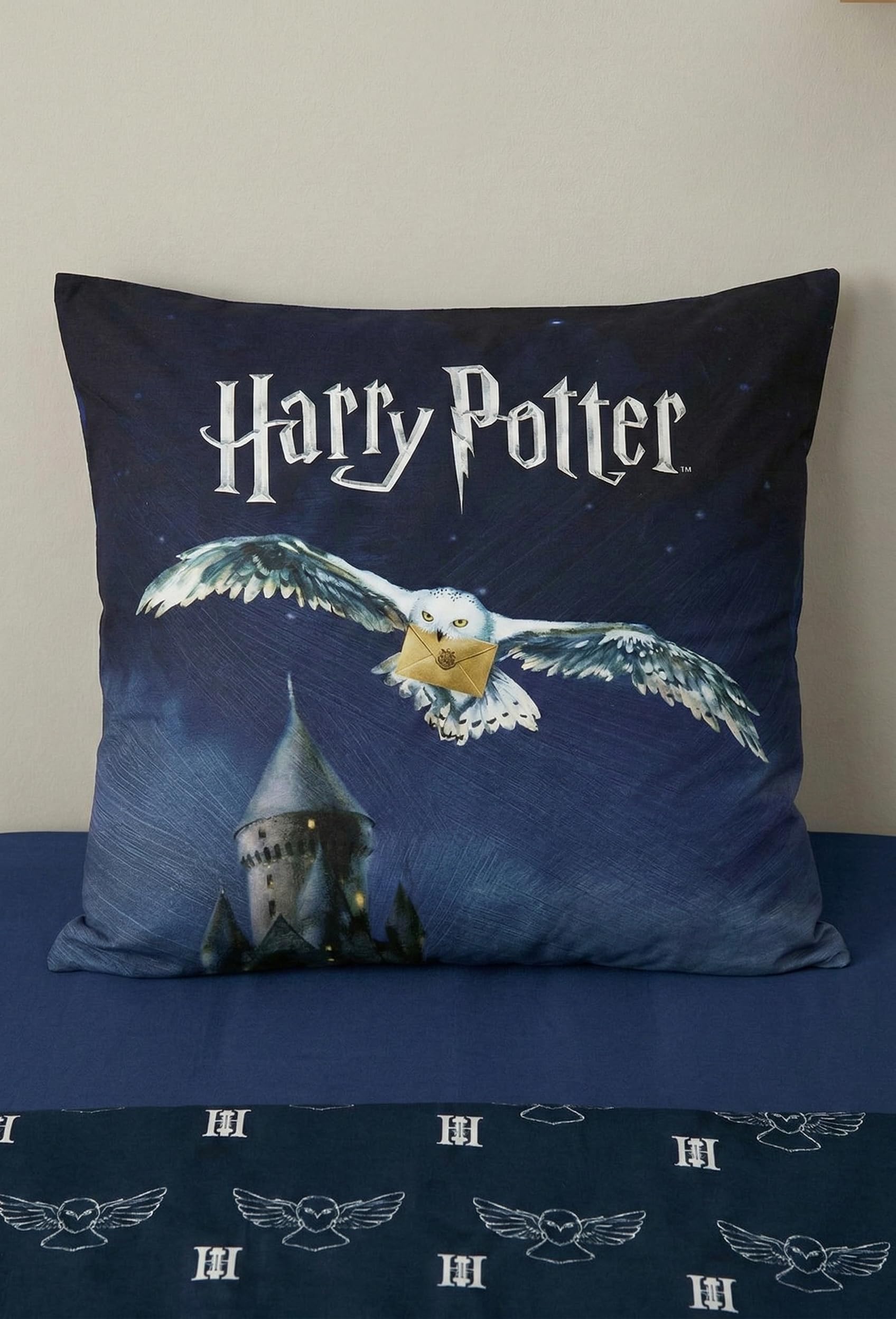 Harry Potter Hogwart Hedwiga Pościel 140x200 + Poszewka 63x63 Miękka Dzieci | Odwracalna pościel jednoosobowa | Miękka mikrofibra | Wizarding World | Nastolatki | Prezent | Do prania w pralce