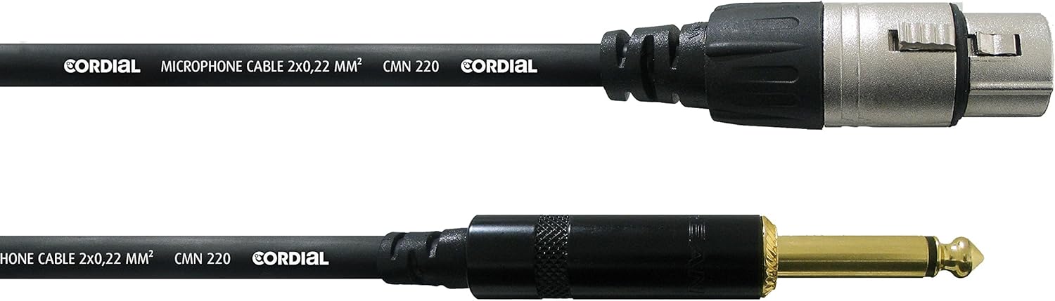 Cordial Intro 5m XLR Male to Jack Plug Microphone Cable