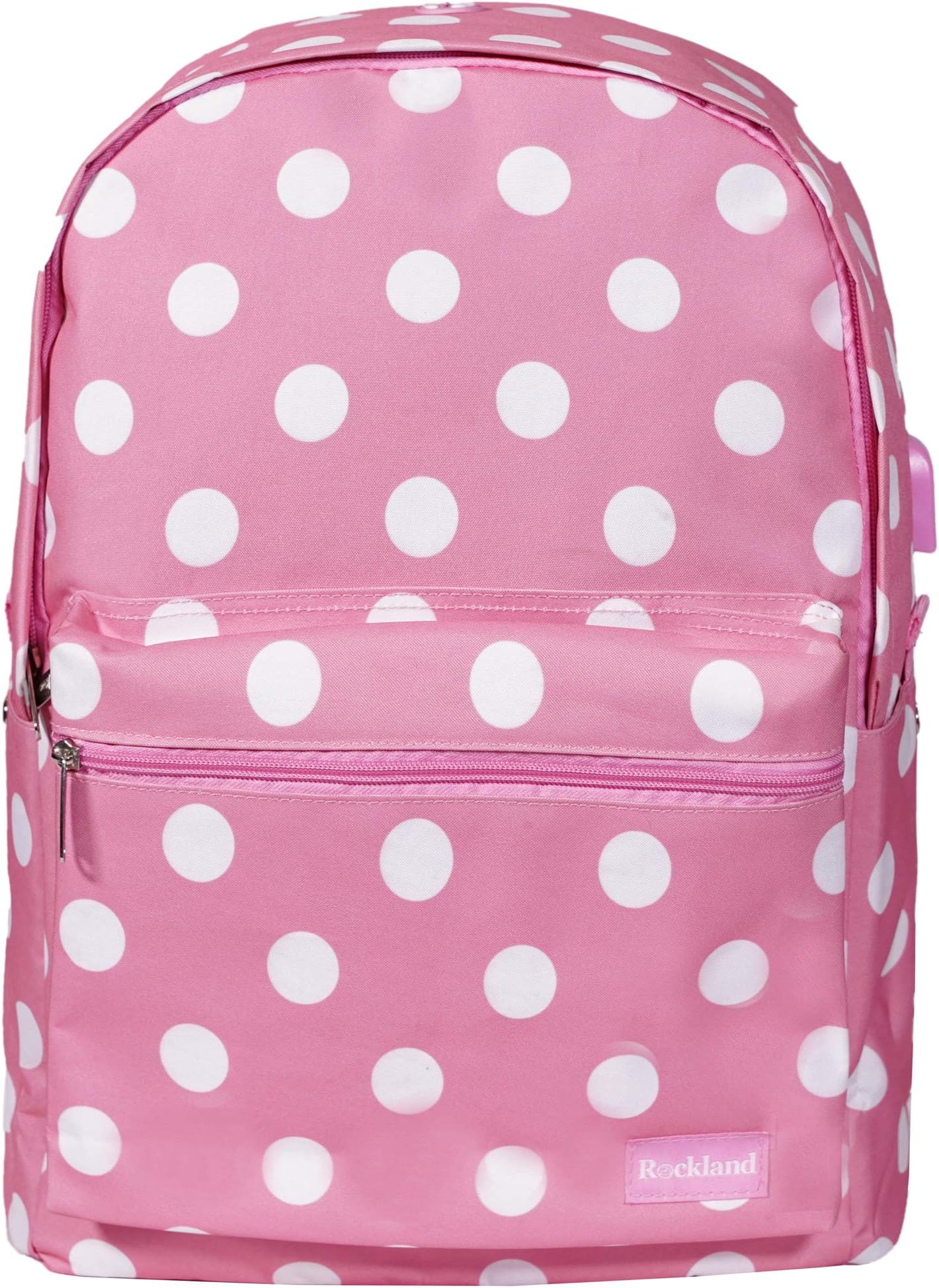 Classic Laptop Backpack, Pink Dot