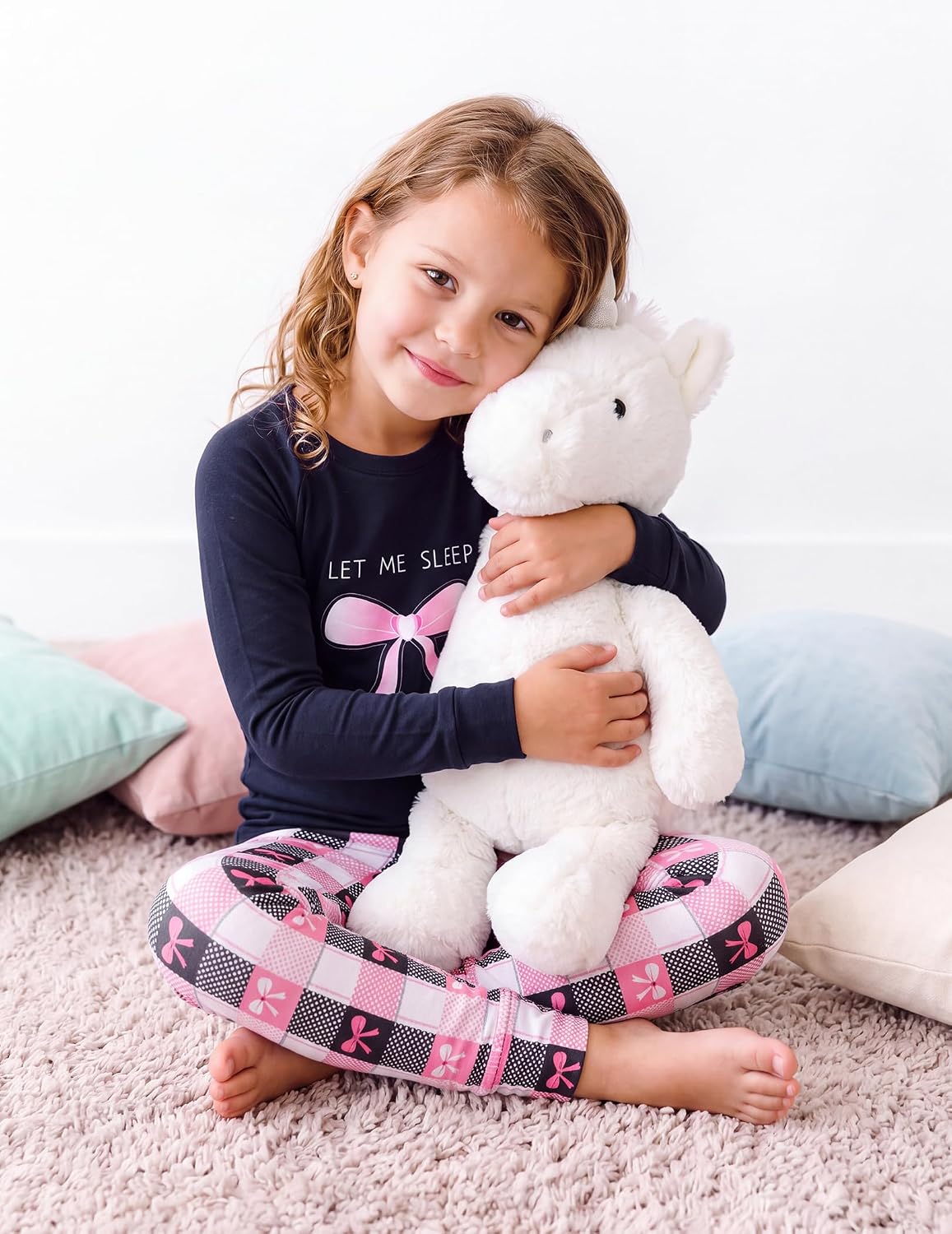 Arshiner Girls Pajamas Long Sleeve Snug Fit Pjs Set Kids Cute Sleepwear