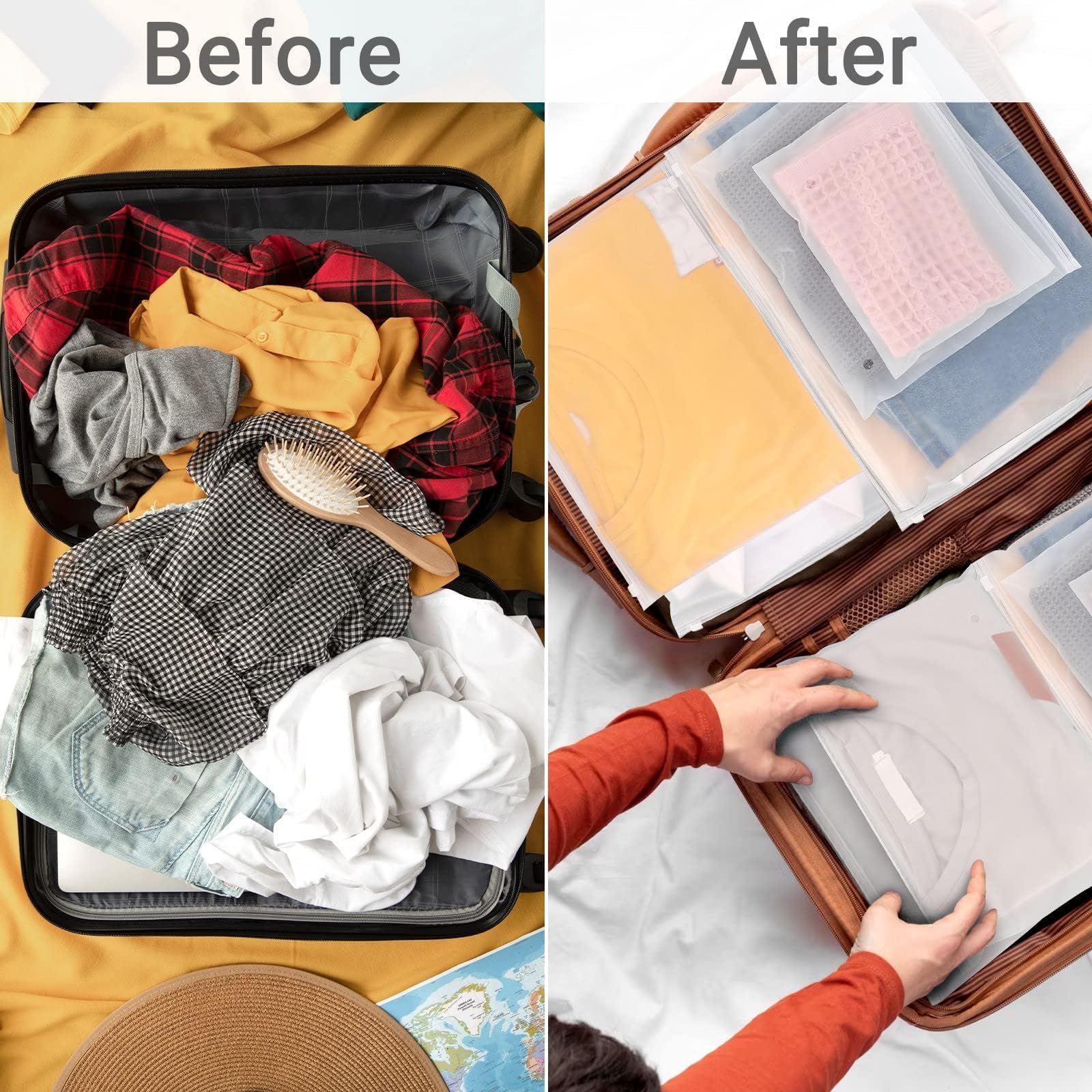 Custom 50-200pcs Translucent Matte Frosted Black Zipper Bags With Logo, Personalized Resealable Poly Plastic Packaging Bags For Clothing, T-Shirts, Leggings, Socks, Anything (100