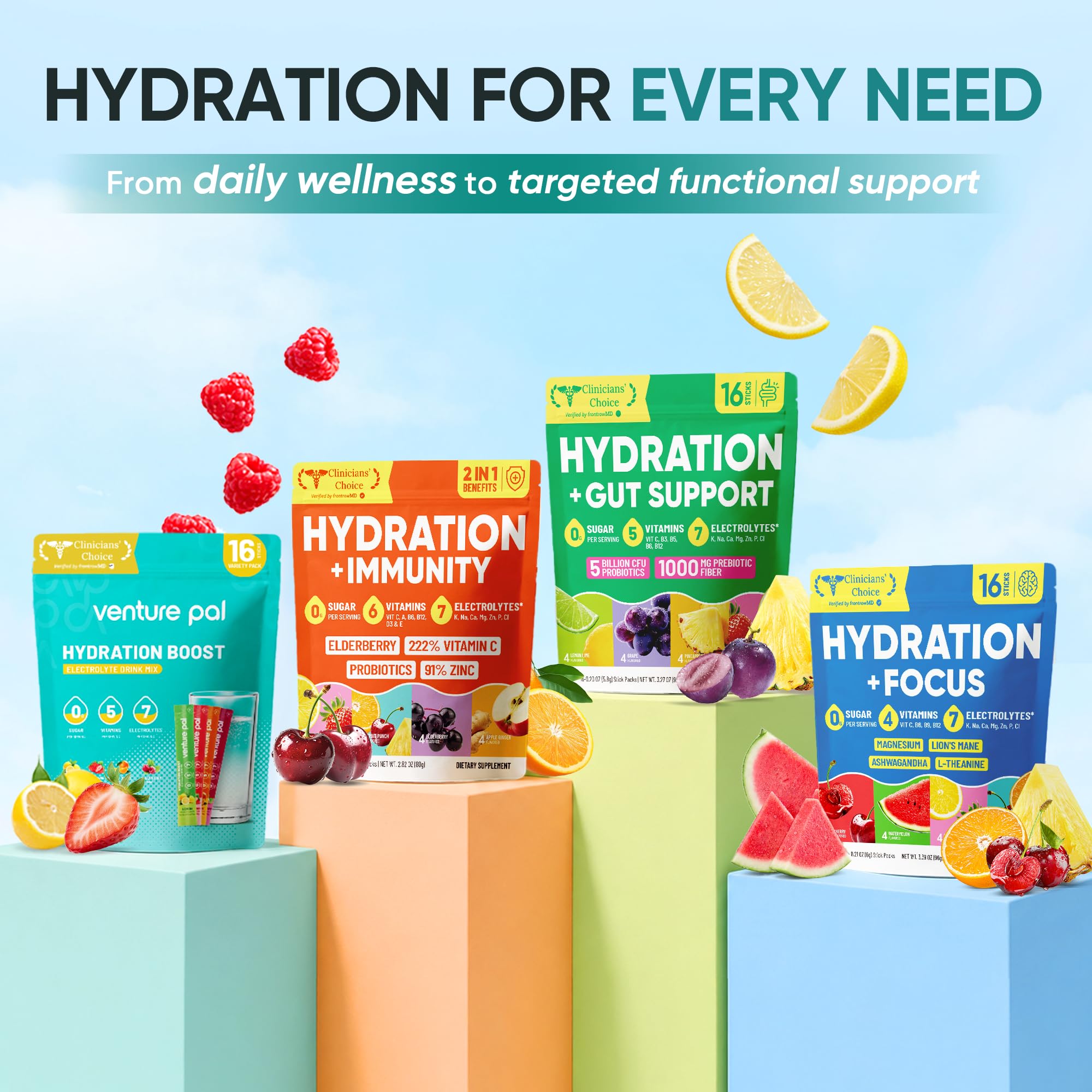 Venture Pal Sugar Free Electrolyte Powder, Liquid Daily IV Hydration Packet — Amazon image 9