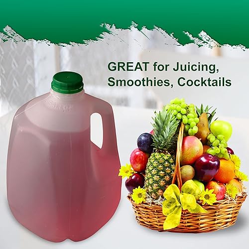 Miniatura 4 de EcoQuality Juice Containers - Botellas vacías de plástico con tapas a prueba de manipulaciones de 128 onzas, botellas de batidos, ideales para
