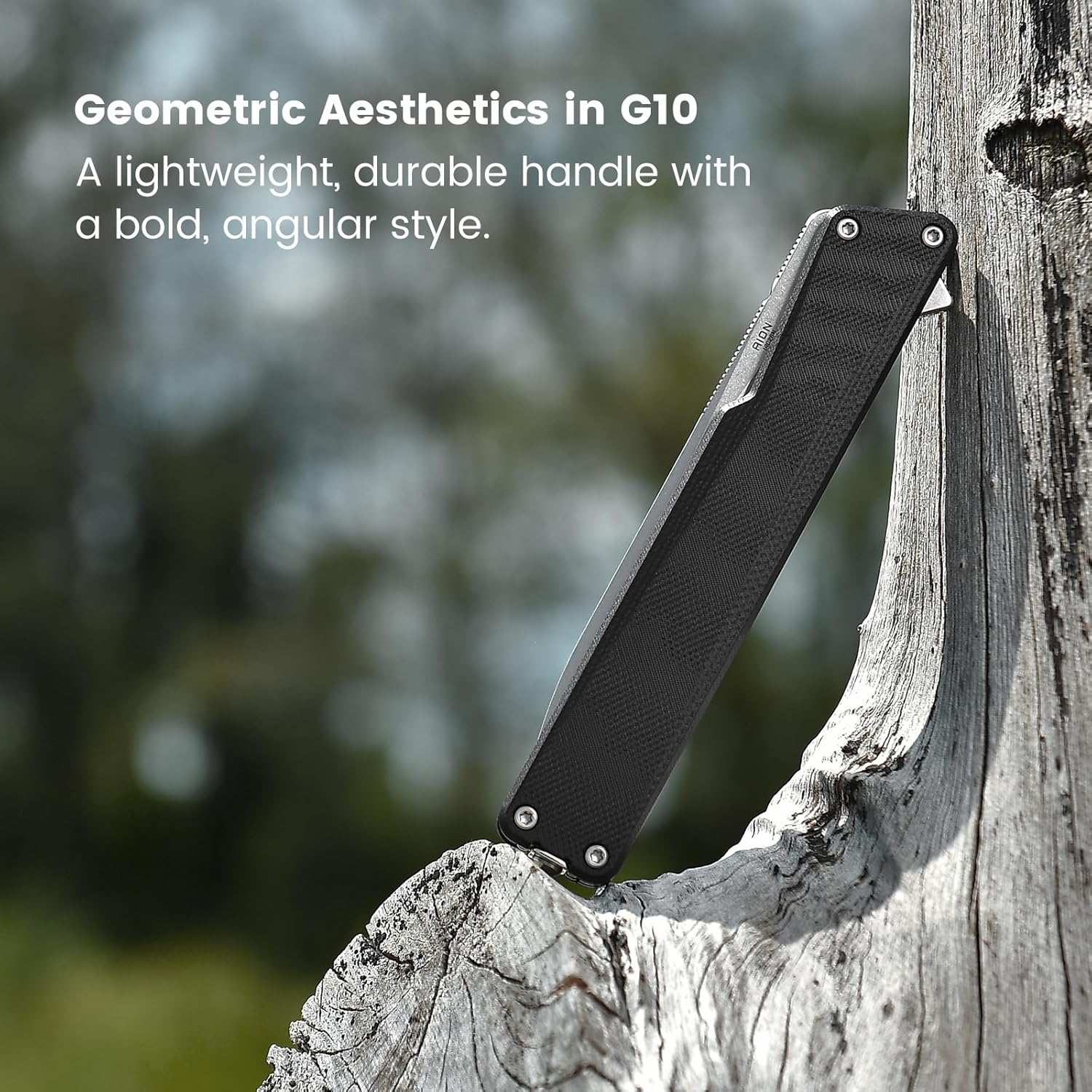 OKNIFE AION Folding Pocket Knife, 3.53-Inch 14C28N Steel, Durable G10 Handle with Deep Carry Pocket Clip, Liner Lock EDC Knife Ideal for Camping Hiking Hunting (Black G10)