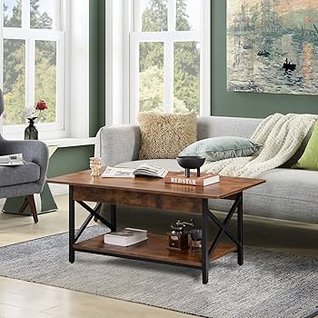 サイドテーブル・ナイトテーブル・ローテーブル TRUCK FURNITURE IB COFFEE TABLE Amazon.com: Side Table Folding Legs Coffee Center Table, W39