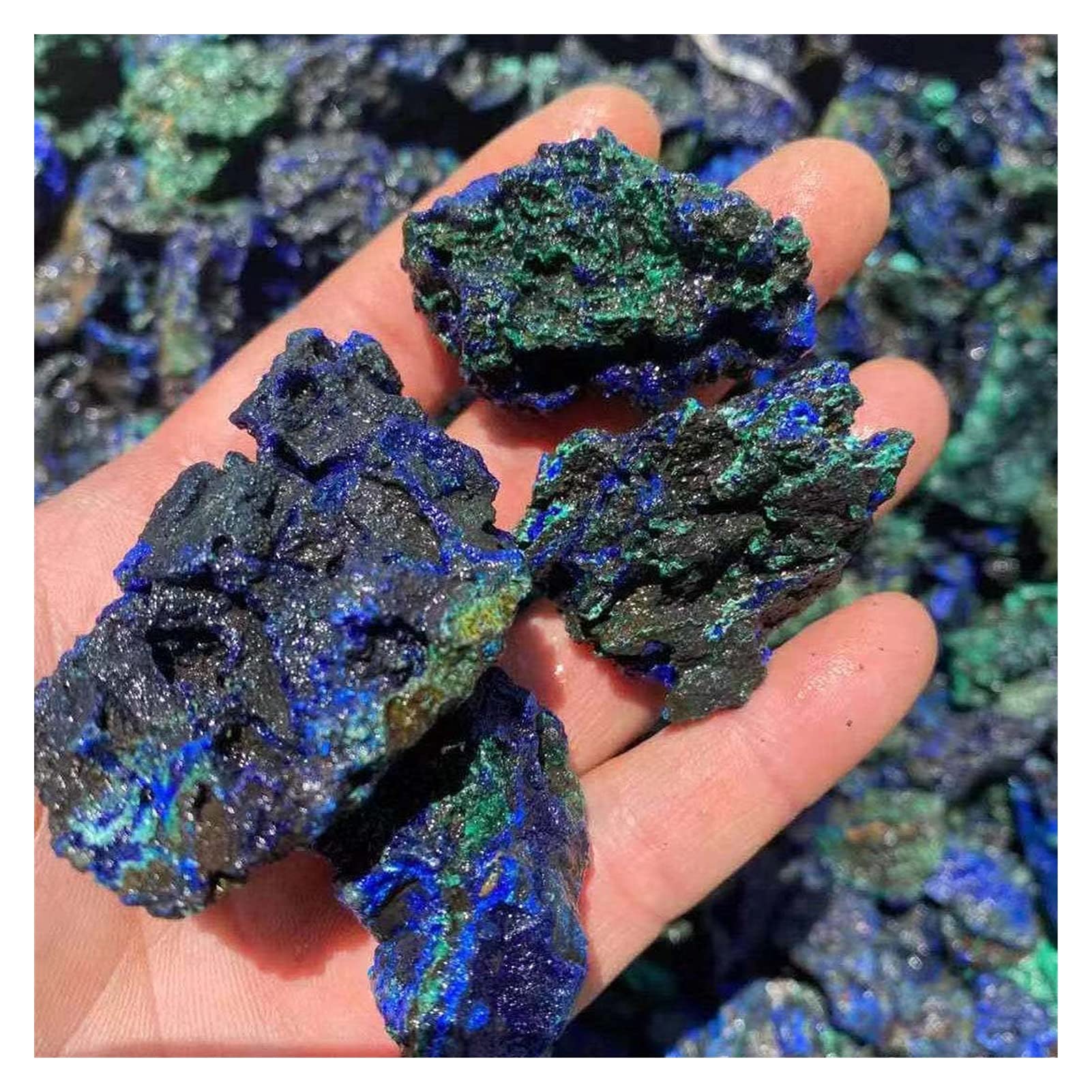 Azurite bleue naturelle brute de 200-300g, idée cadeau minéral originale