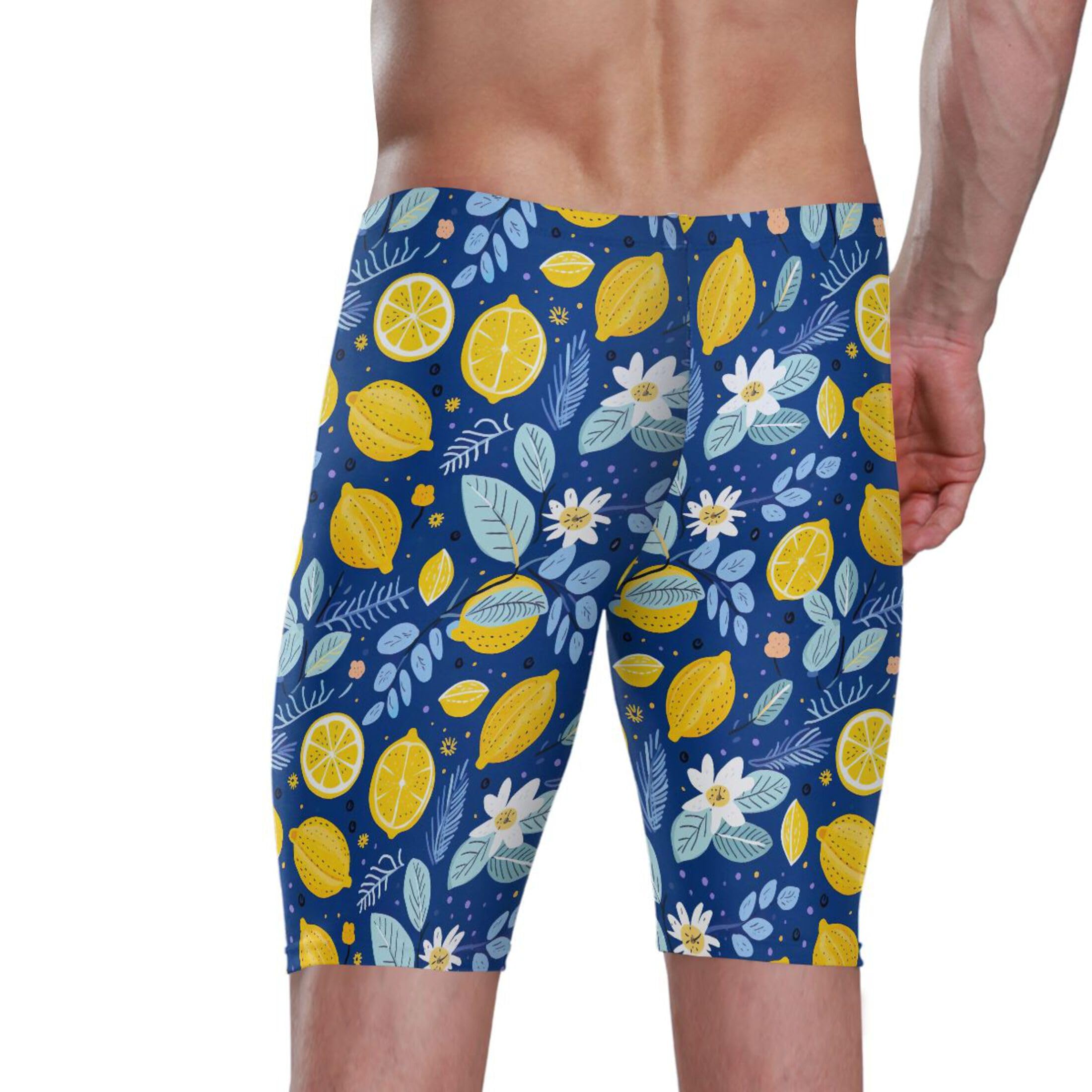 UMIRIKO Lemon Fruit Summer Mens Swim Jammers Swimsuit XL B0402682