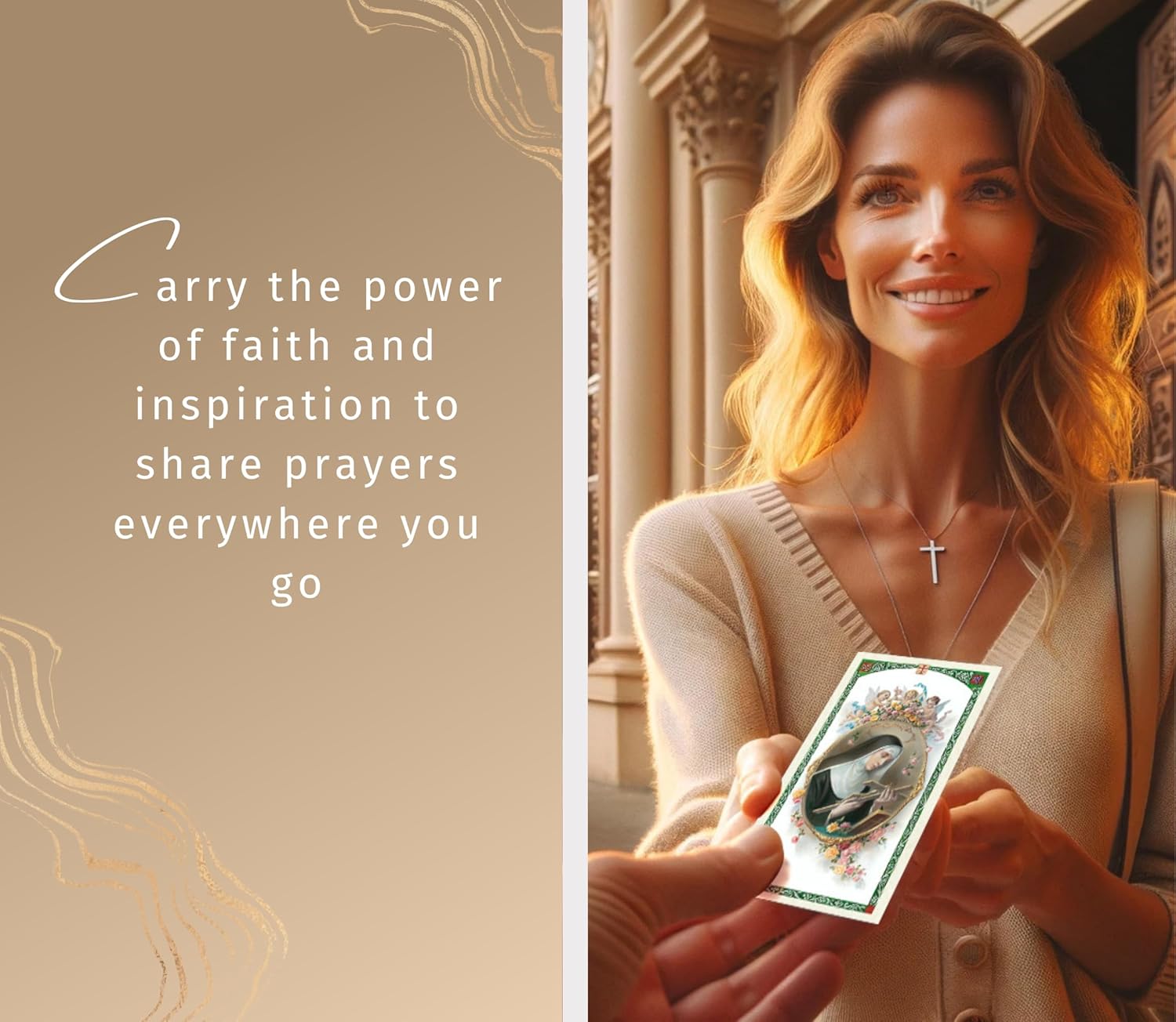 St Rita Necklace - Medal with Chain, Laminated Prayer Cards - Saint Rita Patron Saint of Impossible Causes Themed Jewelry - 3 Items Set - Image 5