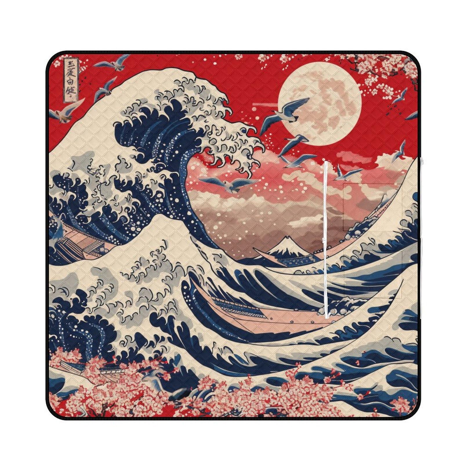 3D Stampa Moon Onde Coperta Picnic Impermeabile artee Stuoia Spiaggia Pieghevole Coperta Da Picnic Per Spiaggia, Campeggio, Escursioni E Gite 200x200cm