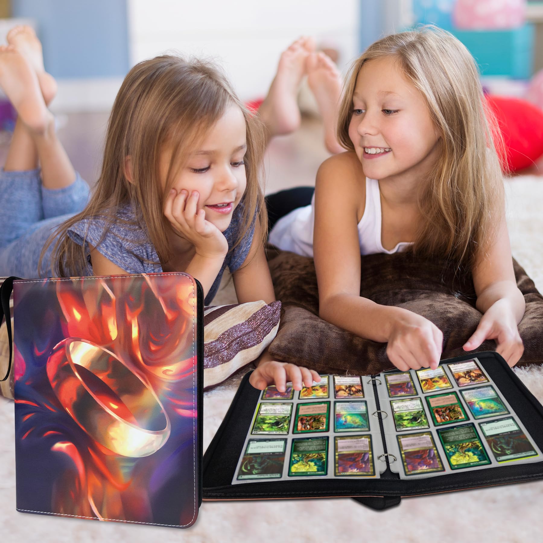 Classeur à 900 pochettes pour cartes MTG/YGO/TCG, sac de rangement portable étanche avec pochettes amovibles, livre de cartes pour Magic the Gathering/Seigneur des Anneaux