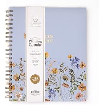 Blue Sky The Everygirl 2026-2027 Weekly and Monthly Academic Year Planner Calendar, July 2026 - June 2027, 8.5" x 11", Flexible Cover, Wirebound, Laminated Tabs, Storage Pocket, Includes Stickers, Stratford Coastal
