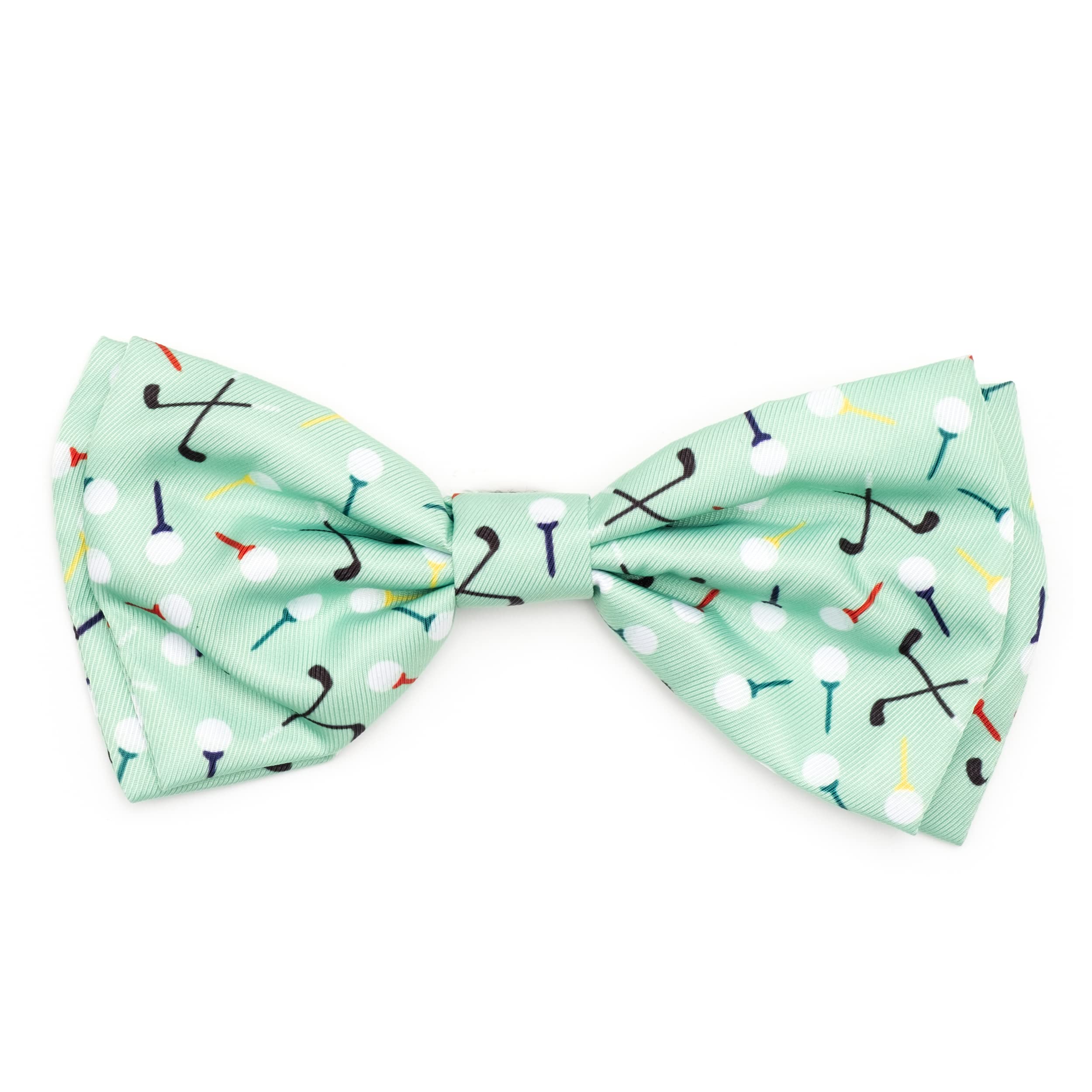 THE WORTHY DOG Pet Bow Tie for Dogs & Cats – Soft Printed Polyester Collar Bow Tie with Touch Fastener, Attaches to Any Collar - Avocados Pattern,