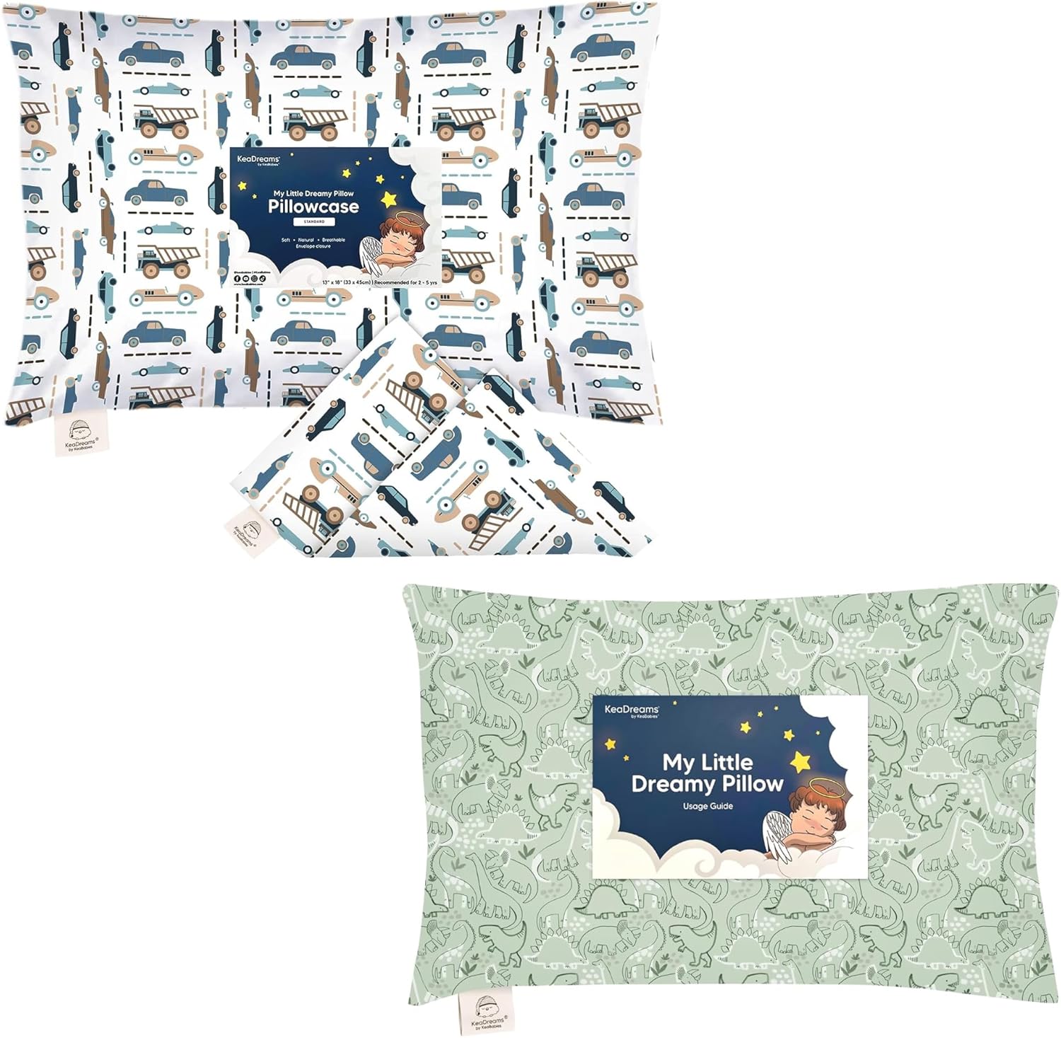 KeaBabies Organic Toddler Pillow Case for 13X18 Pillow