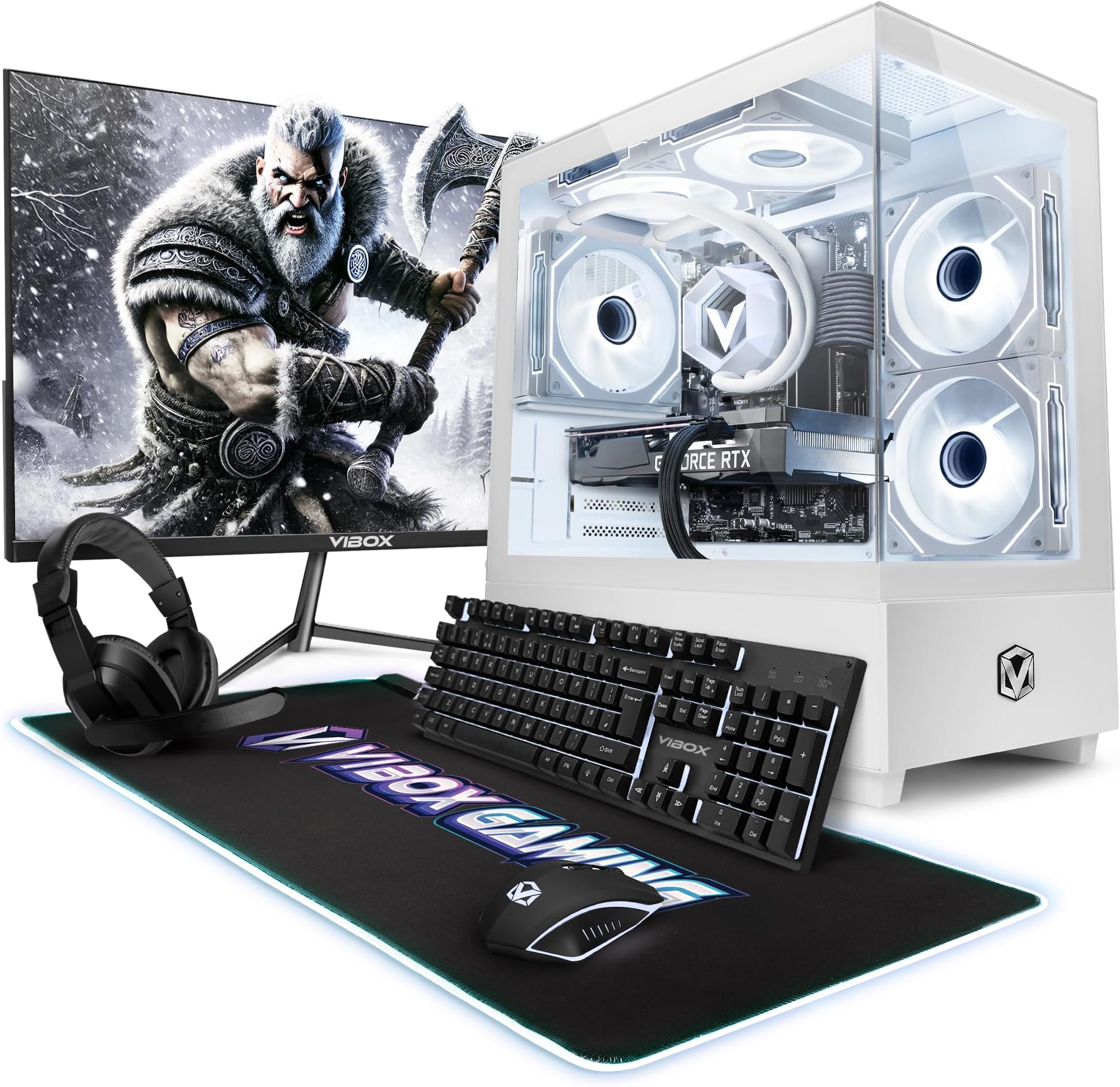 – IV-8 Gaming PC Bundle • AMD Ryzen 7 5700X 8-Core • Nvidia RTX 3050 6GB • 16GB RAM • 500GB SSD • Windows 11 • 23" Monitor • WiFi