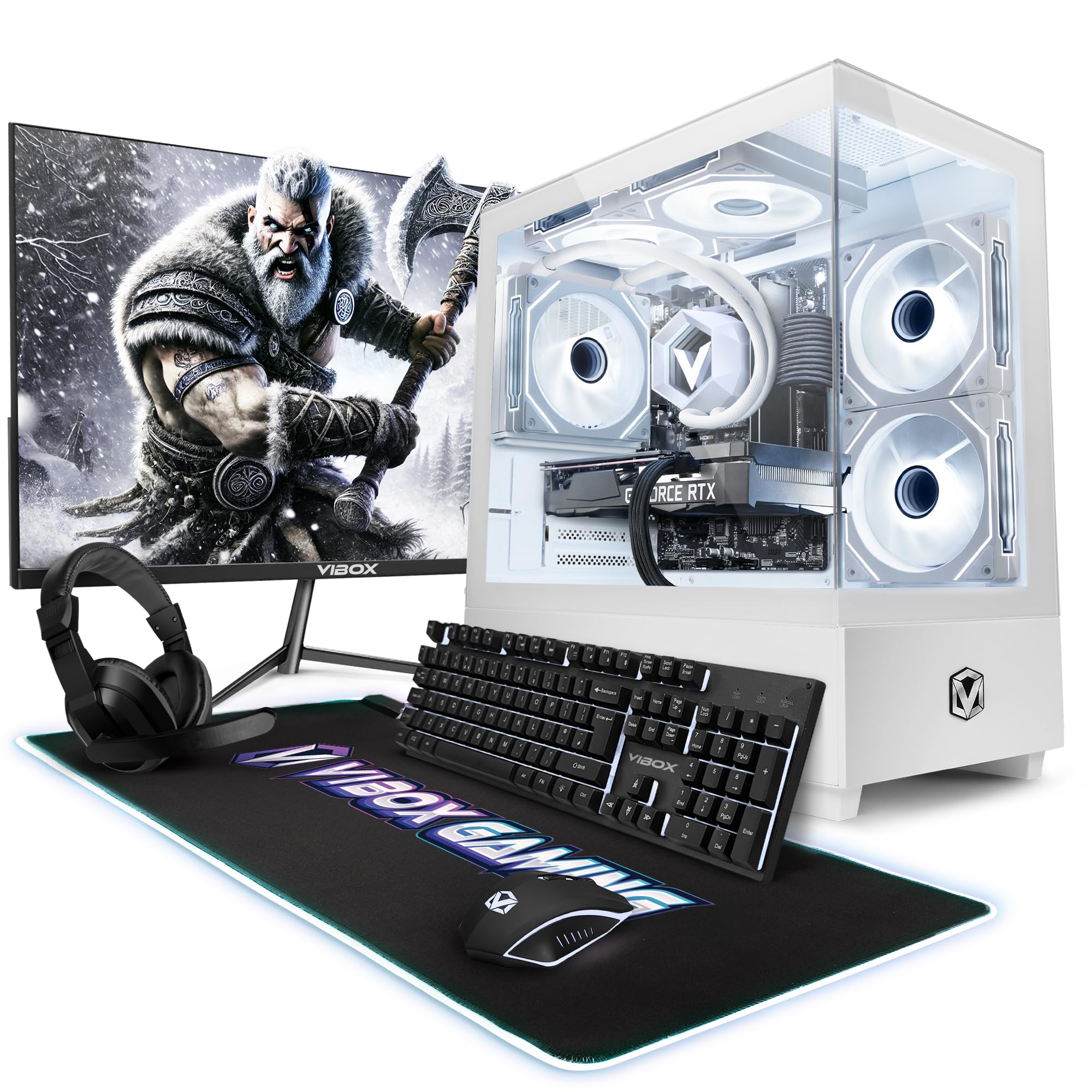 Vibox VII-559 PC Gaming Completo • Intel Core i7 12700KF 12 Cores • Nvidia RTX 5050 8GB • 16GB RAM • 500GB SSD • Windows 11 • 23" Monitor • WiFi 6 + Bluetooth 5.4