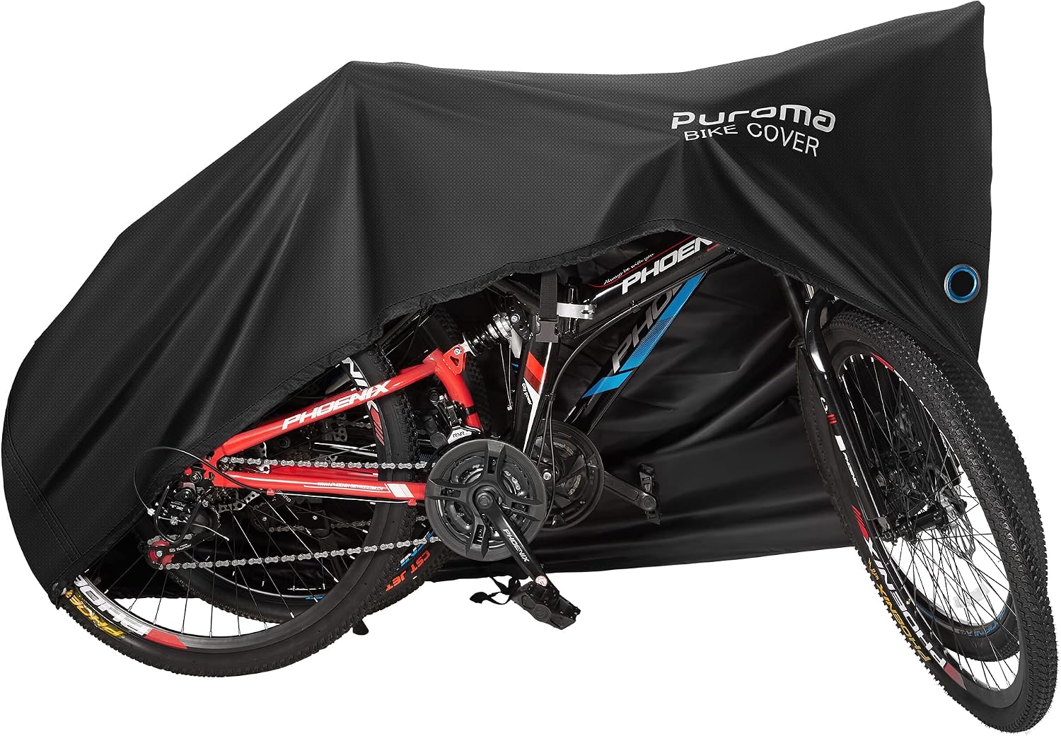 Puroma XL Bike Cover for 1 to 2 Bikes, Outdoor Waterproof Bicycle Storage Tarp from All Weather Conditions for Mountain Road Electric Bike