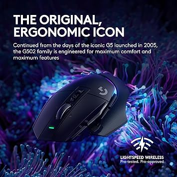 Logitech G502 X Plus Wireless Gaming Mouse: Optical Switches, LIGHTSYNC RGB, 13 Buttons, Infinite Scroll Toggle, Up to 130hr Battery, USB-C, PowerPlay Wireless Charging, PC/MacOS - Black | Lightsync Rgb, Lightforce Switches, Hero 25K Sensor, 13 Programmable Controls, Hyper-Fast Scroll, Up to 130-Hr Battery, USB-C