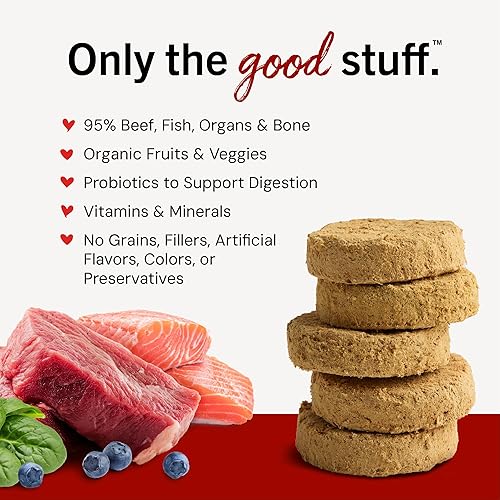 Miniatura 3 de Stella & Chewy's Medallones de Cena Crudos Liofilizados – Receta de Salmón y Carne de Res Surf 'N Turf – Alimento para Cachorros y Perros Alto