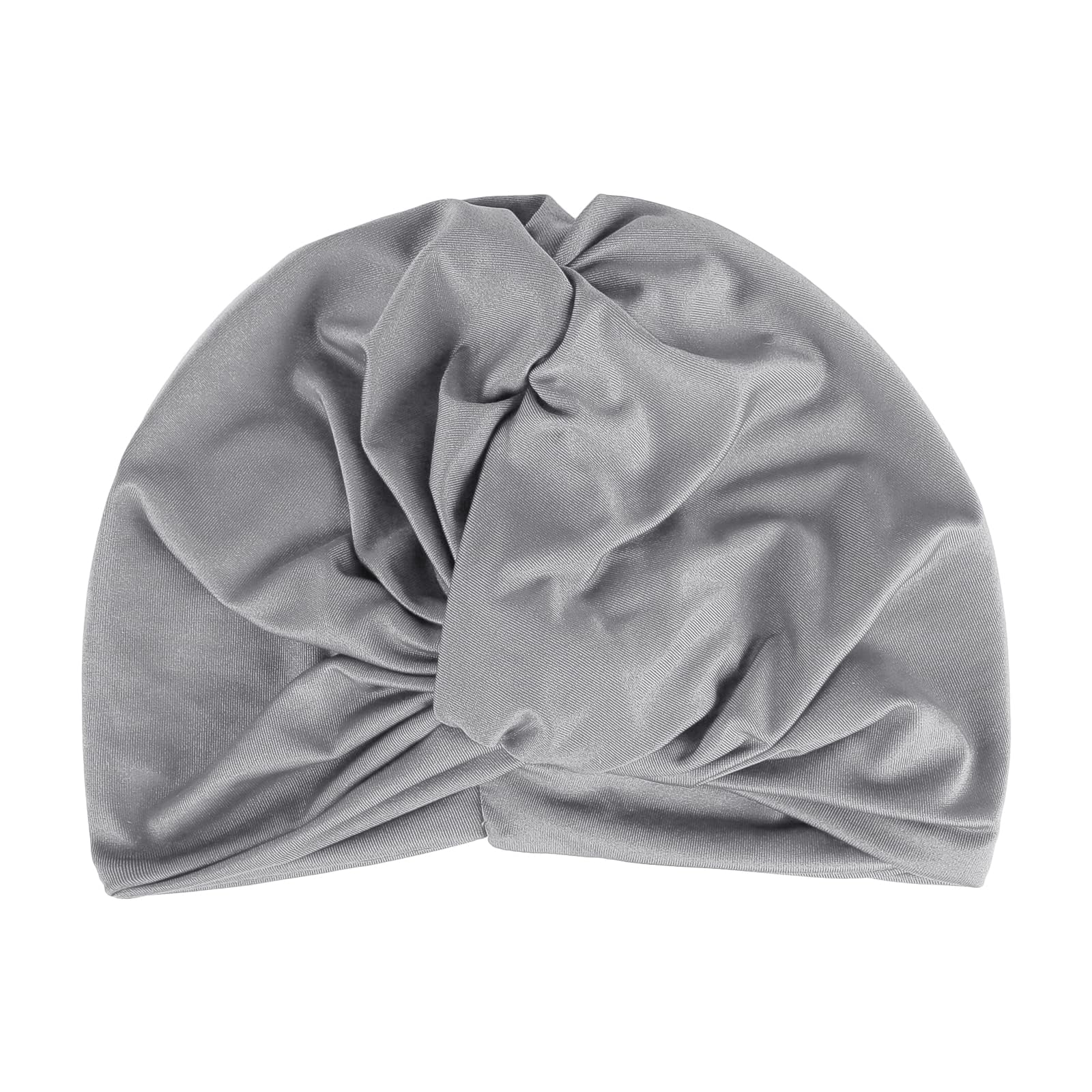 Women Pleated Fabric Swim Hat Soft Elastic Nylon Bathing Cap Shower Cap Adjustable Swimming Cap Turban Ladies Ear Protection Swim Cap Hat for Beach Surfing Springs Beauty Yoga - Image 3