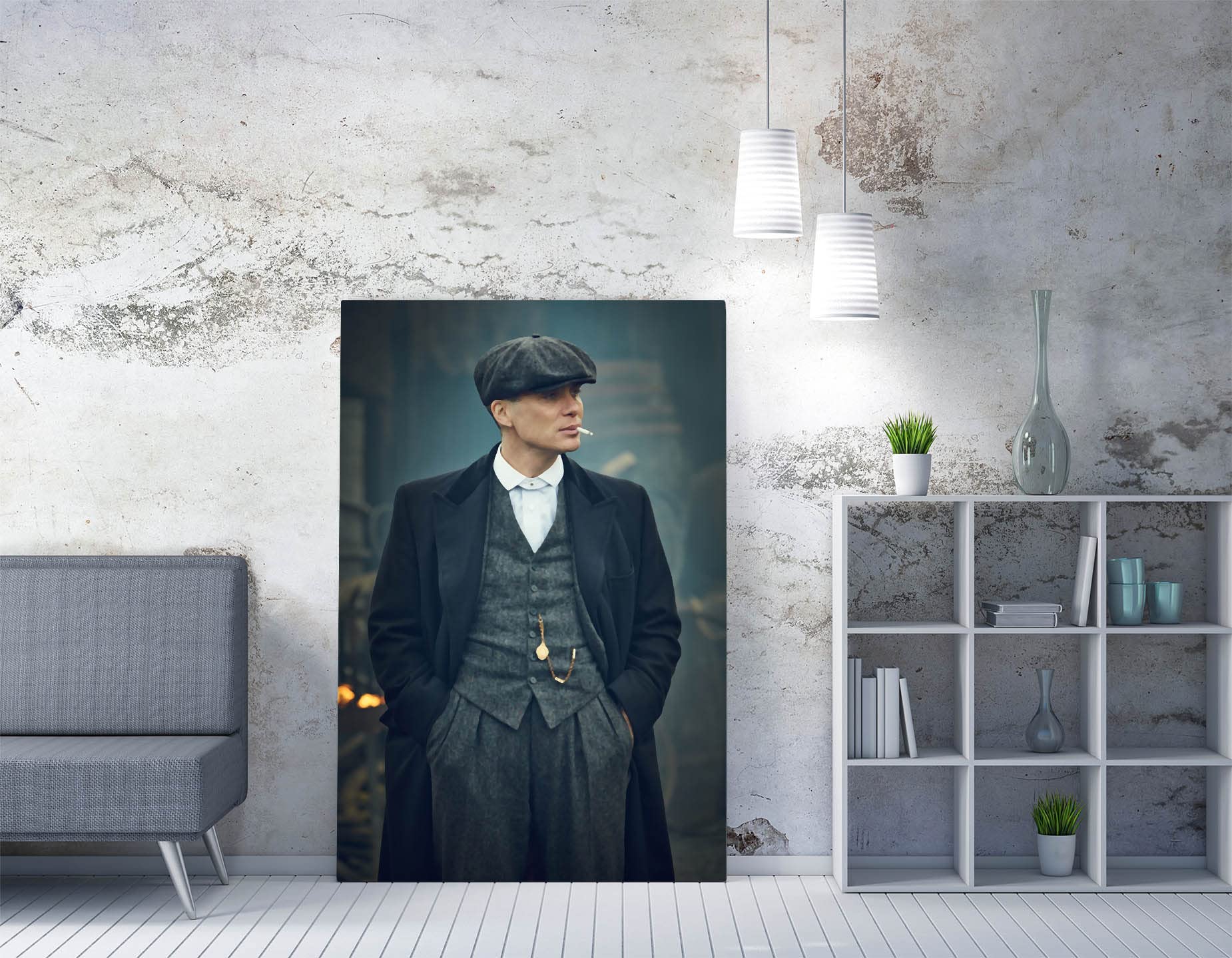 Canvasartshop Peaky Blinders Thomas Shelby Canvas Wall Art Picture 30Mm Deep Framed Print (Xl 47In X 32In / 119Cm X 81Cm)