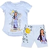 girls Disney's Wish Girls T-shirt & Bike Short 2pc Set - Asha, Valentino, Star - Girl 4-16