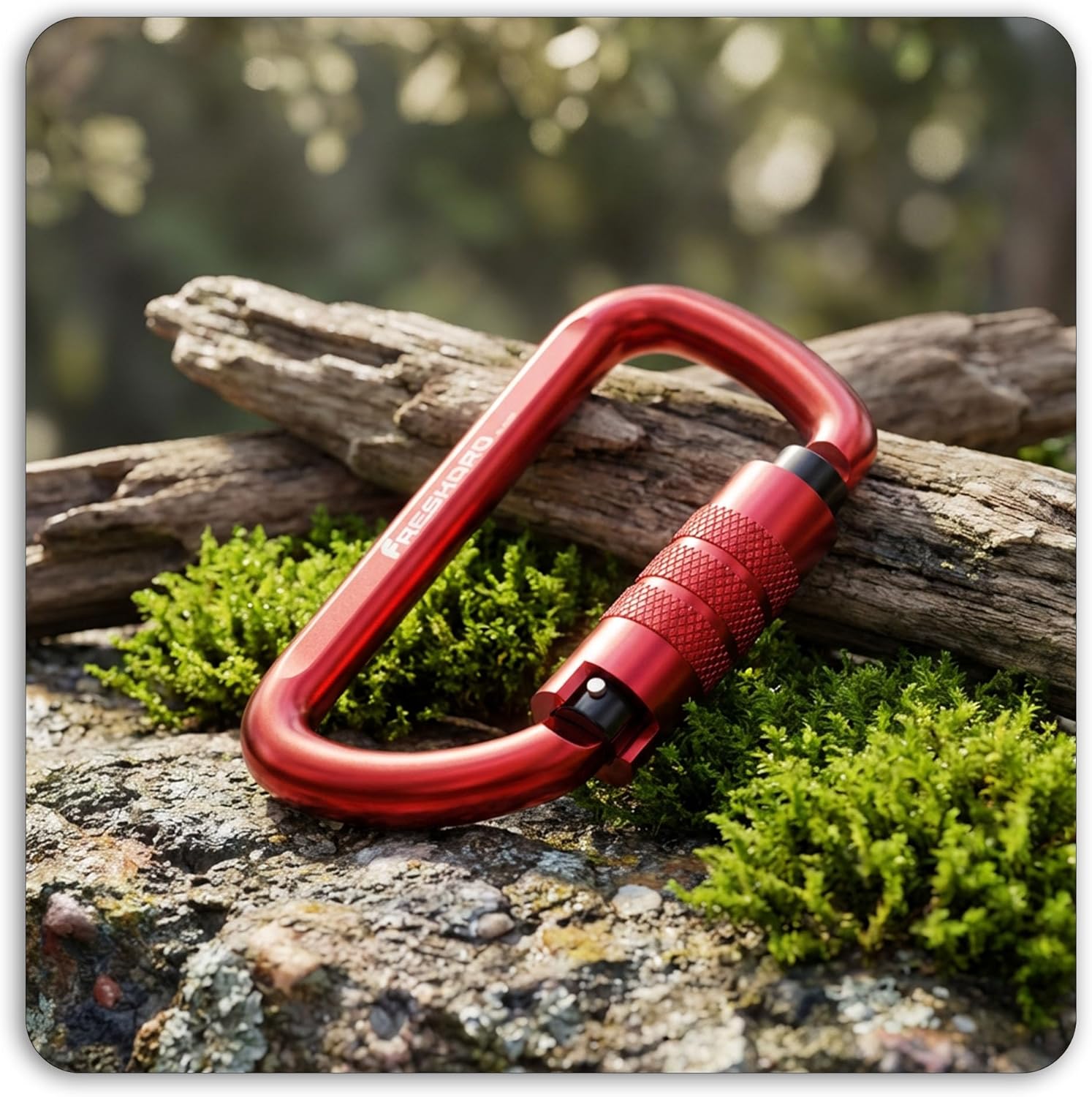 FresKaro 3inch 12kN-2698lbs Auto Locking Carabiner Clips, Solid D Shape, Heavy Duty 7075 Aluminum, Lightweight 1.09oz, Rust Proof, for Hammock, Hiking, Dog Leash, Keychain etc., Multi-Colors - Image 6