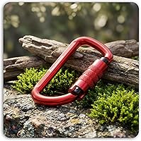 Vista 6 de FresKaro Clips de Mosquetón con Bloqueo Automático de 3 pulgadas, 12 kN-2698 libras, Forma D Sólida, Aluminio 7075 de Servicio Pesado, Ligero, 1.09