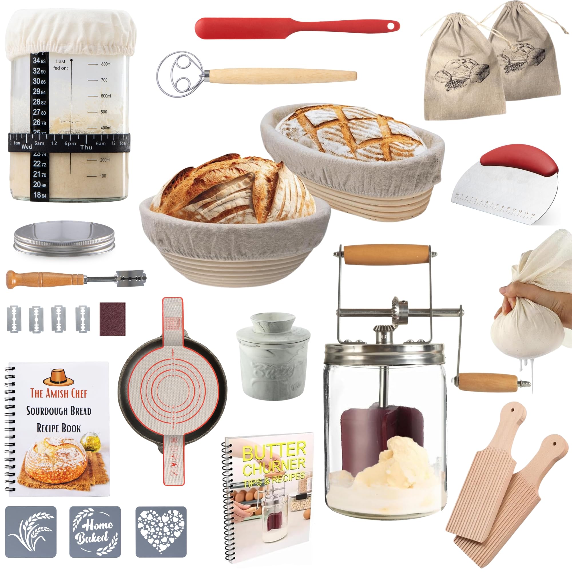 Amazon.com: Complete Sourdough Bread & Butter Making Kit