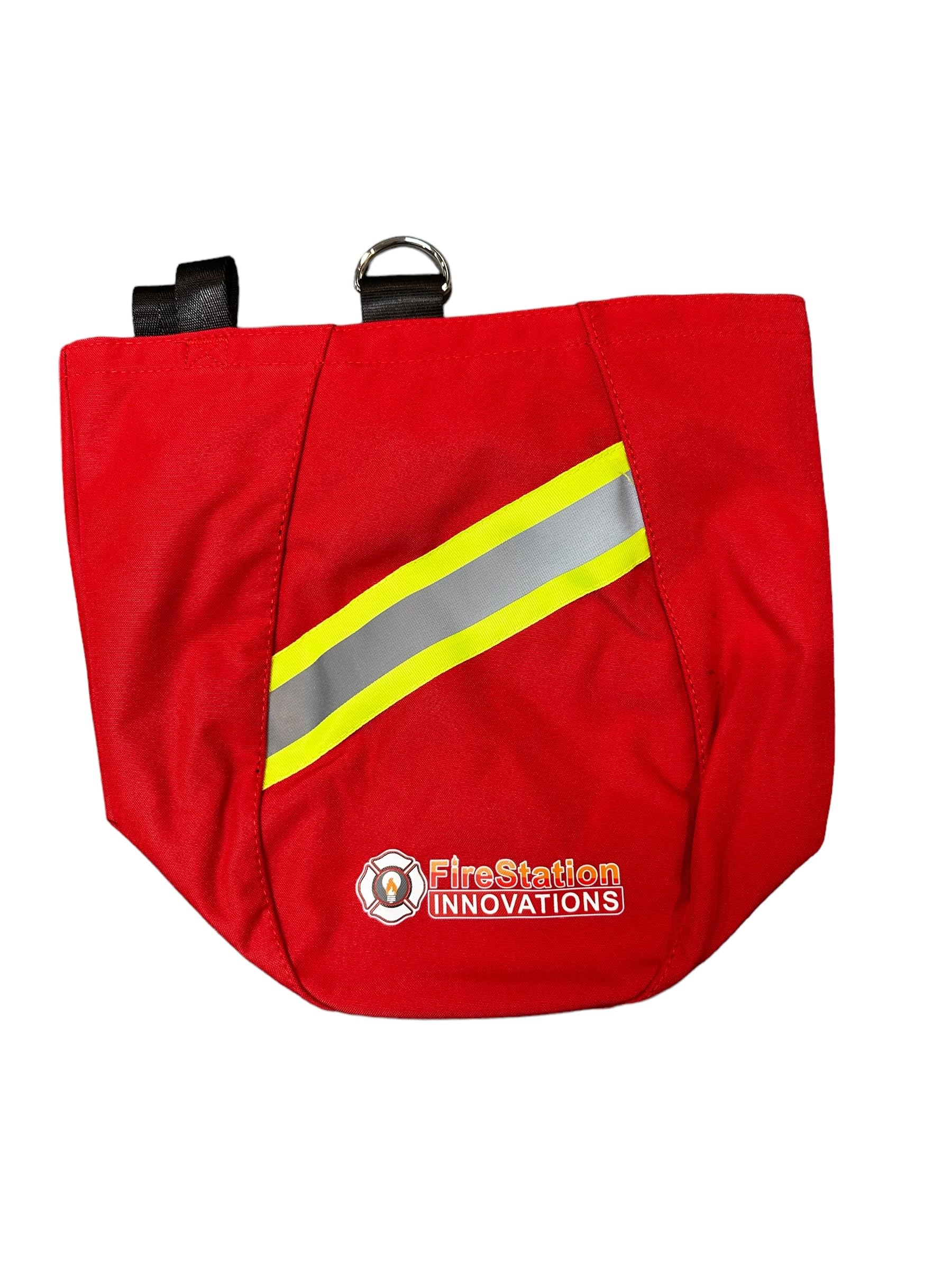 FireStation Innovations SCBA MASK BAG - Heavy Duty Firefighters Bags with Multiple Pockets| Respirator Bags with Sleek Design and Extra Storage, RED