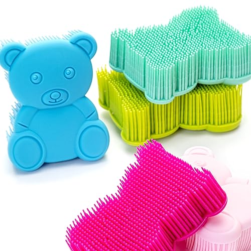Miniatura 111 de Cepillo sensorial prémium para niños o autismo, exfoliante corporal de silicona suave, cepillos 2 en 1 para terapia ocupacional, esponja