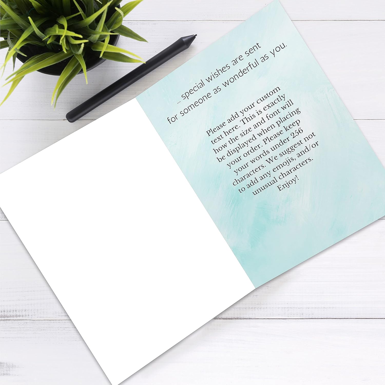 Simply Uncaged Christian Gifts Personalized Happy Birthday Card Custom Your Photo Image Upload Your Text Greeting Card (Pack of 12)